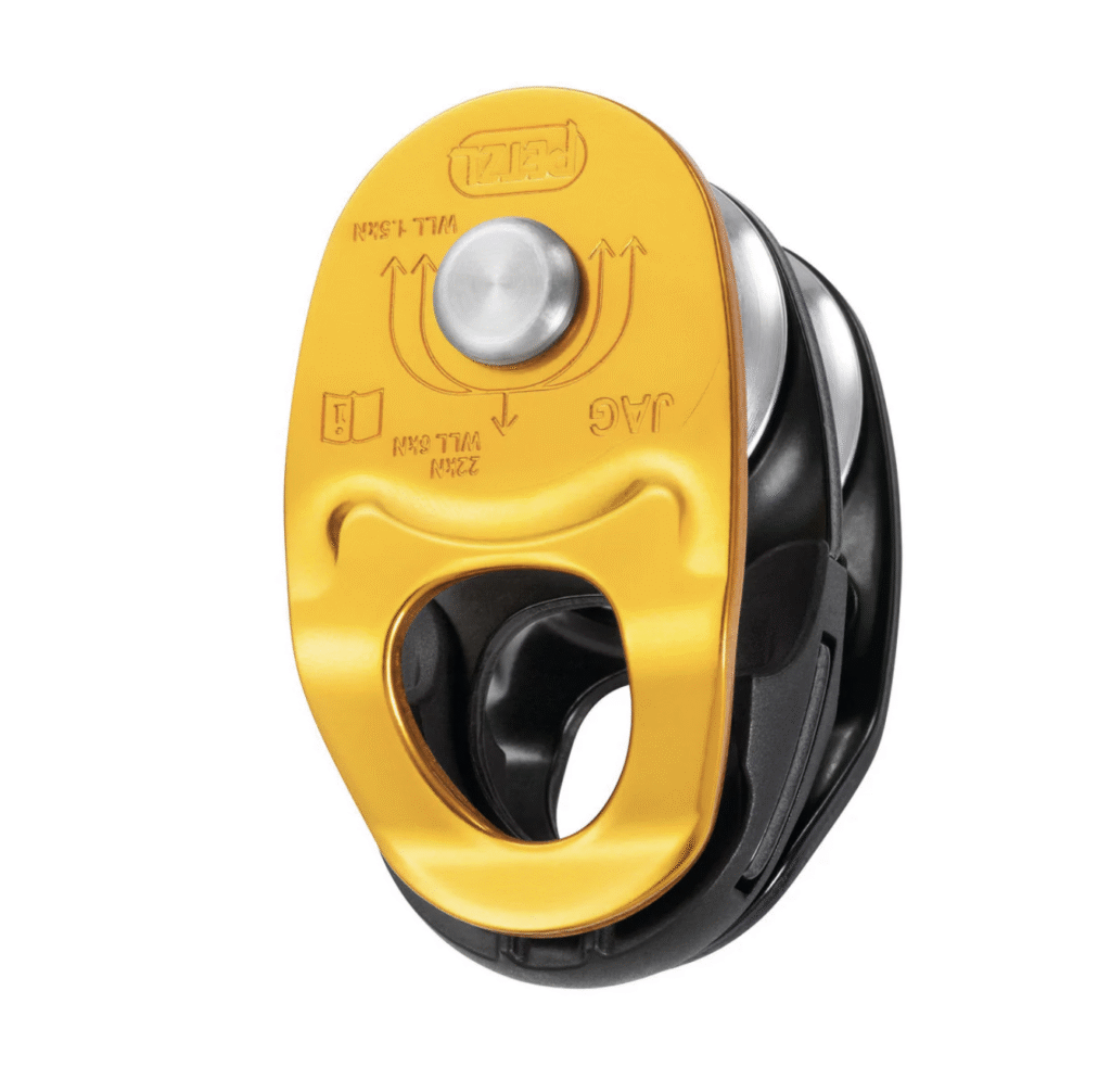 Picture of a yellow jag pulley